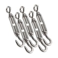 thumbnail image 2 of M4 304 Stainless Steel Hook & Eye Turnbuckle Wire Rope Tension Pack Of 5, 2 of 4