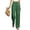 Army Green, variant on Womens High Rise Wide Leg Casual Pants, Button Down Straight Leg Palazzo Trousers, Solid Loose Lounge Long Pants with Side Pockets