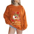 thumbnail image 2 of Chandail en Molleton de Noël pour Femmes 2023 Mode Manches Longues Col Rond Imprimé de Noël Hauts Amples Blouse Chandails en Molleton en Solde, 2 of 5