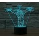 thumbnail image 4 of 3d Cristianismo Jesús Sufrimiento Luz Nocturna 7 Cambio de Color Led Mesa Lámpara de Escritorio Acrílico Plano Abs Base Usb Cargador Decoración Del Hogar Juguete Cumpleaños Navidad Niño Feliz Sencillez, 4 of 5