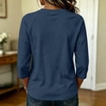 thumbnail image 5 of Womens 3/4 Length Sleeve V Neck Tops Trendy Casual Tunic Loose Fit Basic Shirts 2026 S, 5 of 5