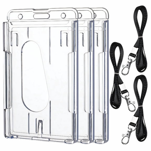AOMRCOL 3-Pack Cruise Lanyard with ID Holder, Adjustable Neck Strap for Ship Cards, Hands-Free Card Access for Travel and Events