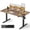 Rustic Brown, variant on DESINO 55x28 inch Electric Standing Desk, Height Adjustable Sit Stand Desk with Memory Presets, Ergonomic Home Office Computer Desk with Anti-Collision, Black