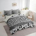 thumbnail image 3 of Homewish Modern Glitter Fashion Bedding Comforter Set 7pcs for Kids, Mystic Sliver Leopard Print Queen Bedding Sets, Cheetah Animal Reversible Queen Sheet Sets, Luxury Bedroom Decor, 3 of 7