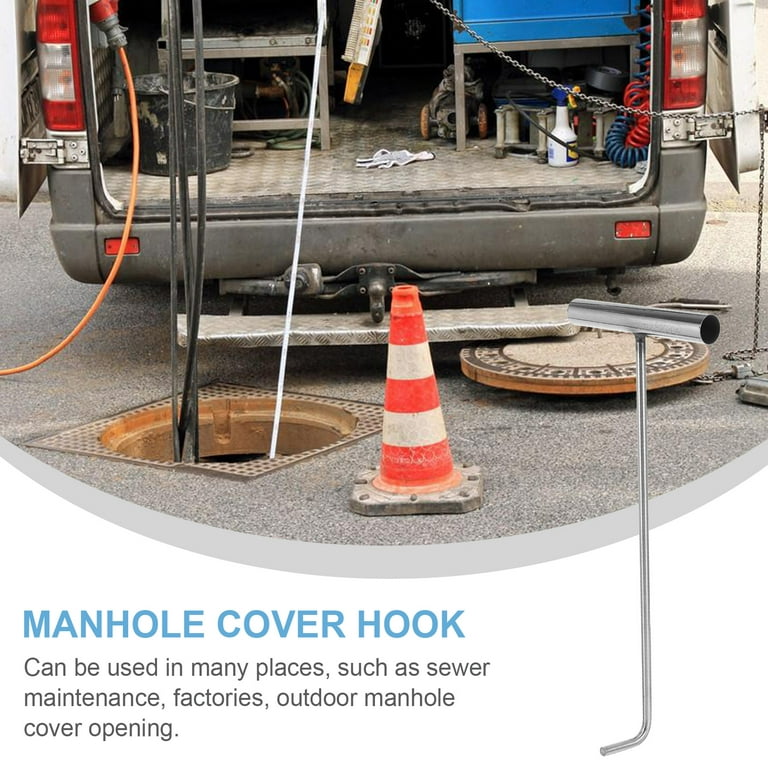 Stainless Steel Manhole Cover Hook T Shaped Hook Manhole Lift Hook Manhole  Lifting Tool 
