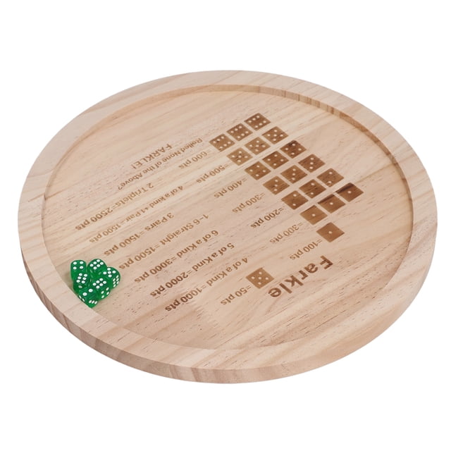 Farkle Bandeja De Dados Juego De Con Tablero De Puntuación Y 12 Perlas Para Juegos De Viaje De Camping Nocturno Familiar Adultos Niños
