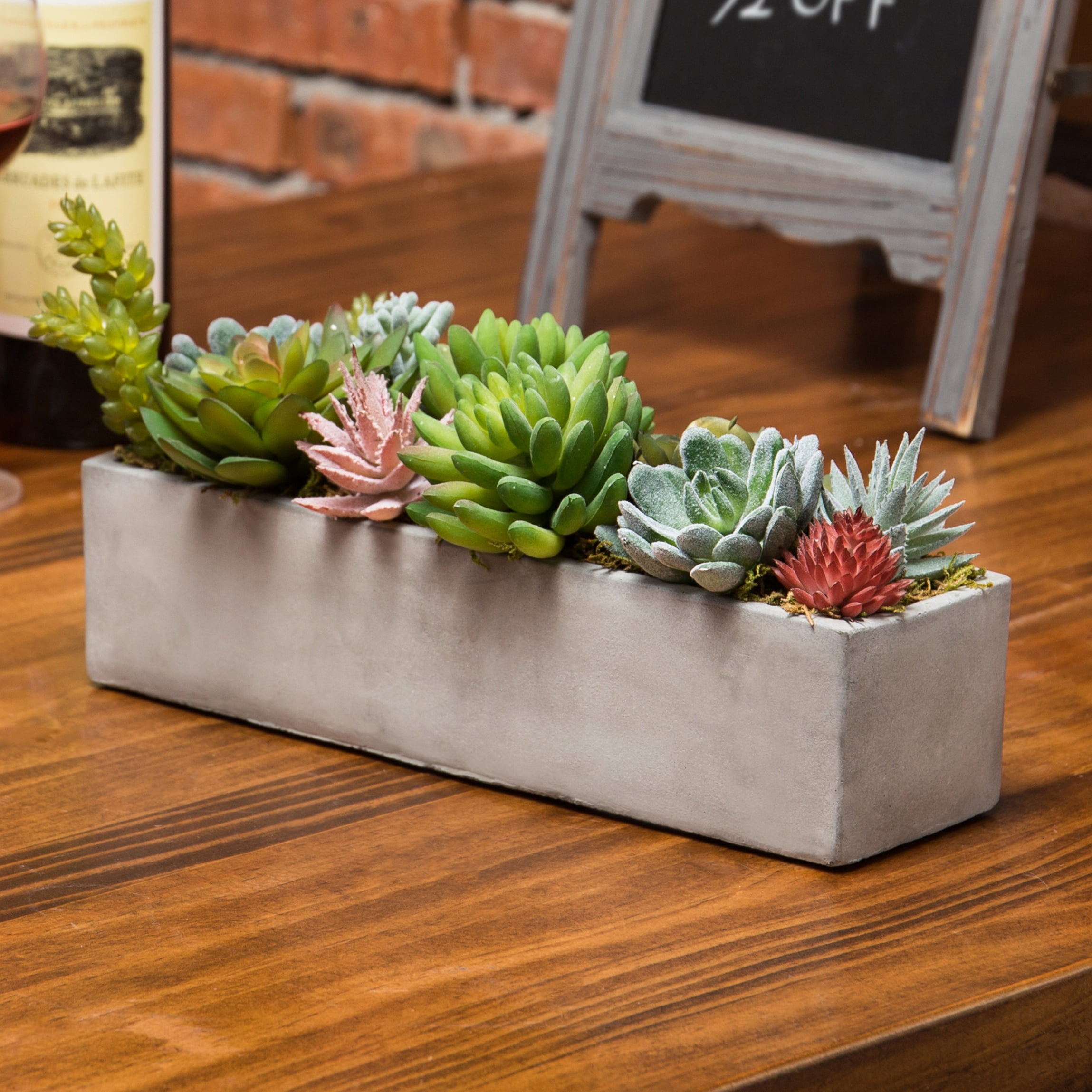 Set Of 12 Artificial Life Like Cactus Plant Metal Tin Pot Office Home Decoration 