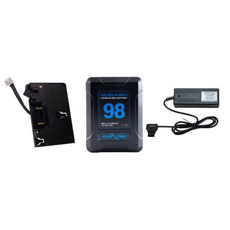 UPC: 0651748820940 | Micro-Series 98Wh Gold Mount Li-Ion Battery Kit for Blackmagic URSA Camera  Includes Battery Plate & D-Tap Pro Battery Charger