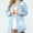 Light blue, variant on Tejiojio Clearance Fashion Women Casual Denim Jacket Loose Long Sleeve Autumn Coat Blouse