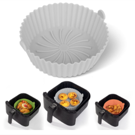 

Luckinbaby Air Fryer Silicone Pot Reusable Round Kitchen Replacement Basket