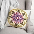 thumbnail image 3 of Creative Products Yellow Purple Decorative Medallion 20x20 Indoor / Outdoor Pillow, 3 of 3