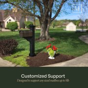 Mayne Manchester Mailbox Arm Mount Black Plastic Mailbox Post