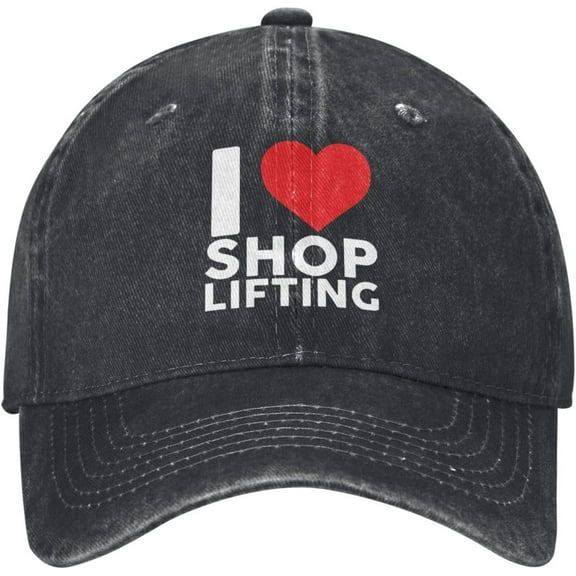 Love Shoplifting Hat Funny Cotton Washed Cowboy Baseball Cap Adjustable Unisex Dad Hats