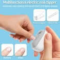 thumbnail image 5 of Hemvt 3 In 1 Electric Nail Clippers with Polishing, Rechargeable 2 Speeds Fingernails Clipper for Seniors, Adults, Baby, Automatic Nail Trimmer with Clip Storage and LED Light, Safe Use,Aorsher, 5 of 14