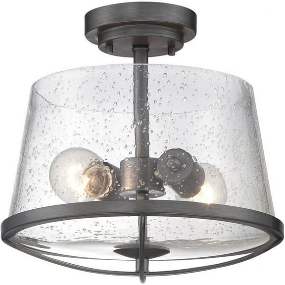 87011-WI-Designers Fountain-Darby - Two Light Semi-Flush Mount-Weathered Iron Finish