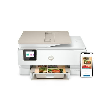 HP - ENVY Inspire 7955e Wireless All-In-One Inkjet Photo Printer with 3 months of Instant Ink included with HP+ - White & Sandstone