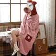 thumbnail image 1 of Camisón Pijamas De Manga Larga Otoño E Invierno Para Mujer Sue Algodón Terciopelo Coral Terciopelo Espesado Traje De Casa, 1 of 5