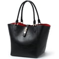 thumbnail image 2 of Bolso de mano Sqlp, tamaño grande, para mujer, de diseño, color negro, 2 of 4