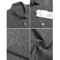 thumbnail image 5 of Coshow Men's Casual Button Down Shirts Short Sleeve Linen Shirts Summer Beach Dress Shirt, 5 of 6