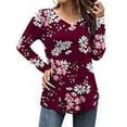 thumbnail image 5 of FOLUNSI Women's Plus Size Tops Casual Blouses Long Sleeve Flowy Tunic Tops m-4xl, 5 of 10
