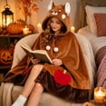 thumbnail image 4 of Womens Halloween Graphic Hoodies Halloween Cosplay Bat Cape Soft Wearable Blanket Hoodie for Women, 4 of 6