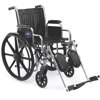 Medline Extra Wide 20" Wheelchair, Elevating Legs, Desk Length Arms