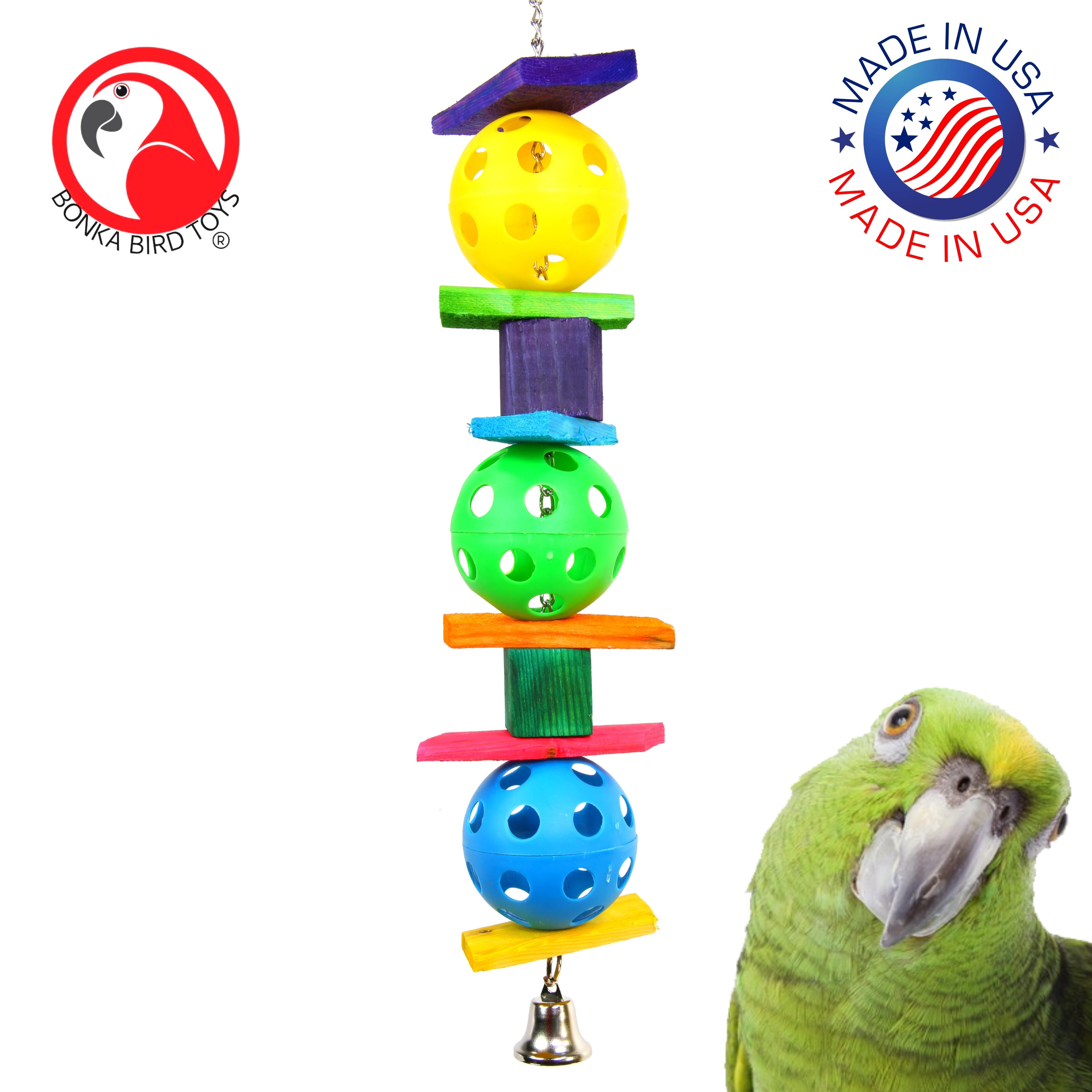 00030 Small Rattle Foot Talon Toy Parrot Birds Toys Craft Part Chewy Play 