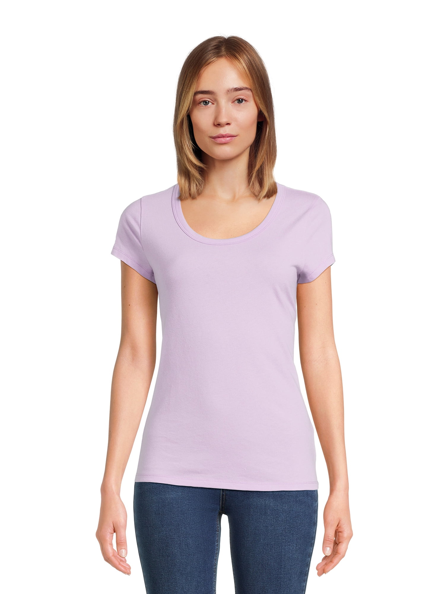 【冬バーゲン★】 Neck Scoop Boundaries No Tee 3-Pack or 1 Sleeves, Short with トップス