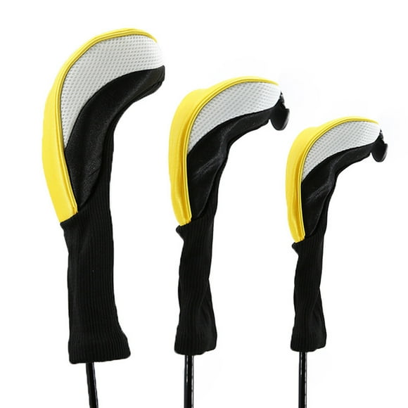 Yeacher 3pcs Head Covers Driver Fairway Woods Headcovers Accessories