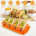 thumbnail image 4 of 2Pcs Taco Holder Stands with 4 Slots Food Grade Silicone Taco Rack Heat Resistance Taco Trays Dishwasher Safe, 4 of 8