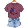 thumbnail image 7 of Women's T-shirts Independence Day Tops Short Sleeves Crew Neck T-shirt for Women with Printed Graphic Simple Pattern Summer Casual Daily Outfit Essentials Ship in 2 Days, 7 of 7