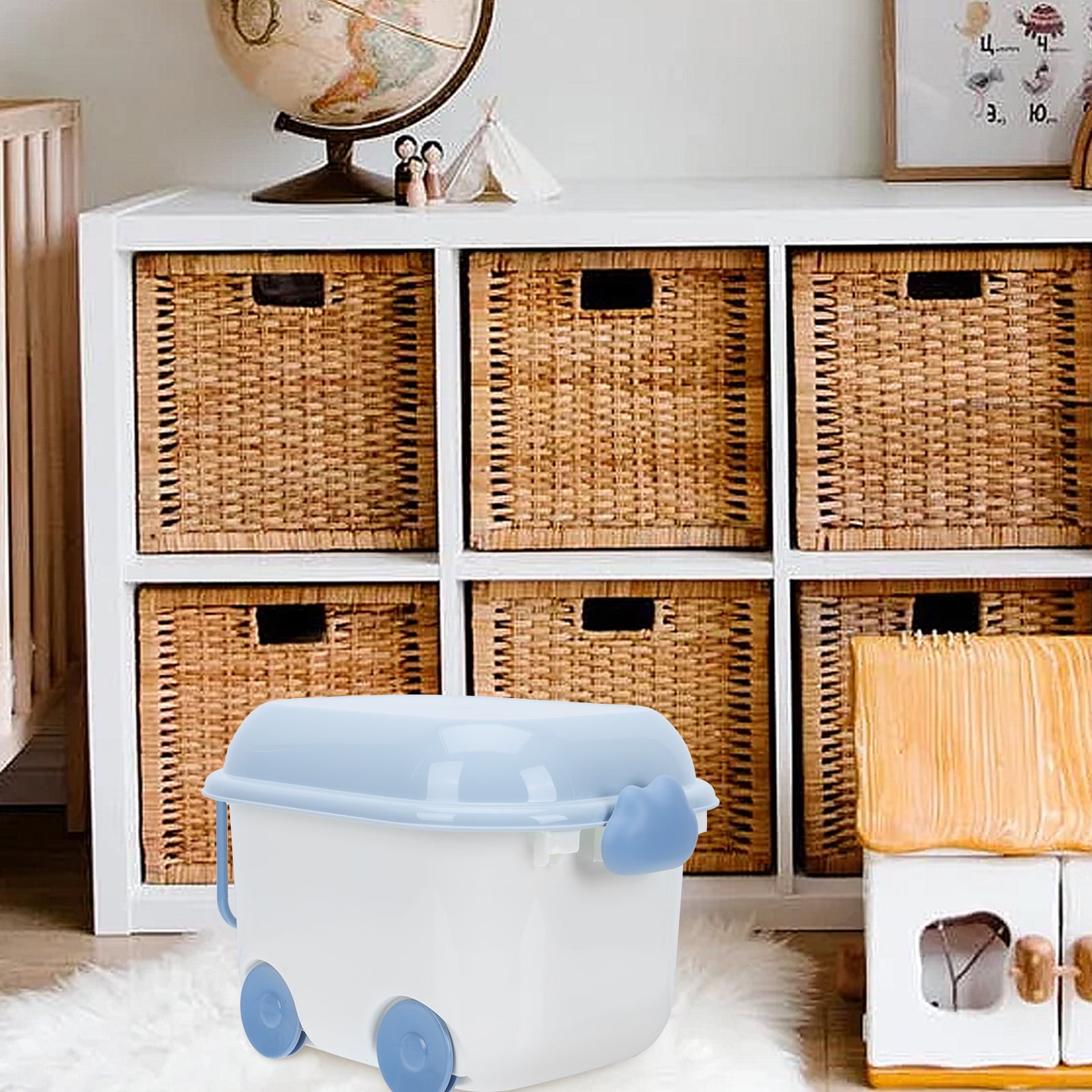 Toy Storage with Wheels Bin Box Organizer Design Child