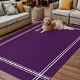 thumbnail image 2 of Fsddascl Pure Dark Purple Outdoor Rug for Patio/Deck/Porch, Non-Slip Large Area Rug 5 x 8 Ft, Simple Solid Color Indoor Outdoor Rugs Washable Area Rugs, Reversible Camping Rug Carpet Runner, 2 of 5
