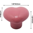 thumbnail image 2 of 6 uds. Perillas de cerámica rosa para gabinete, perillas para cajones en forma de corazón, tiradores para aparador de cocina, perillas decorativas para puertas de gabinete, 2 of 5