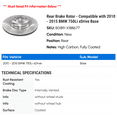 thumbnail image 2 of Rear Brake Rotor - Compatible with 2010 - 2015 BMW 750Li xDrive Base 2011 2012 2013 2014, 2 of 2