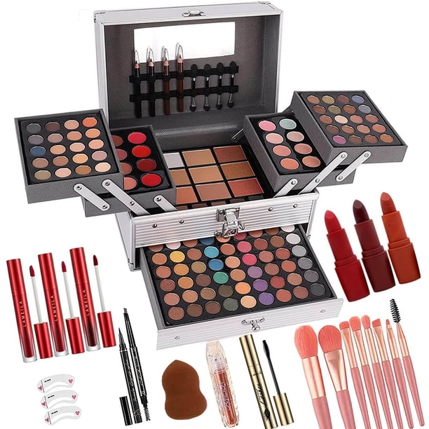 Set de maquillaje UNIFULL de 132 colores todo en uno con bolsa de maquillaje para mujer