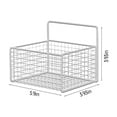 hengsof Wall Mounted Storage Basket No Drilling Metal Wire Hanging