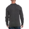 thumbnail image 2 of Magaschoni mens  Merino Wool-Blend Johnny Collar Sweater, m, Charcoal, 2 of 3