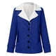 thumbnail image 5 of Chaqueta de solapa con botones de felpa compuesta cálida de invierno de talla grande para mujer, prendas de vestir, abrigo Pompotops qwe17987, 5 of 6
