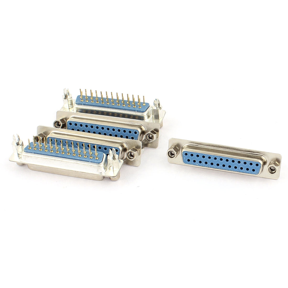 100Pcs D-SUB 9 Pin Male Straight Round Pin DIP PCB Connector DB9M 2 Row 