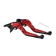 thumbnail image 1 of Palancas de freno y embrague cortas y largas para Yamaha YZF R1 02-03, palanca de freno de motocicleta ajustable en 6 posiciones, aleación de aluminio, mango rojo con extremo negro, 1 of 6