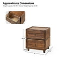 thumbnail image 5 of Stackable 2 Drawers End Table Modular Organizer Wooden Cabinet Dorm Black Blue Walnut, 5 of 6