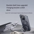 thumbnail image 6 of Decase for iPhone 16 Pro Max Case, Compatible with Mag-safe with 360° Rotatable Ring Stand, Magnetic Ring Holder, Military Grade Shockproof Translucent Back Slim Phone Case,Clear, 6 of 11