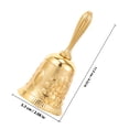 thumbnail image 2 of IFANLANDOR Desk Metal Bell Hand Bell Golden Copper Pet Training Signaling Workmates 1Set, 2 of 4