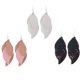 thumbnail image 1 of WEUVEB 1Par Pendientes Colgantes De Cuero Rosa Para Mujer Accesorio Chic Para Ocasiones Especiales, 1 of 8