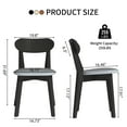 thumbnail image 4 of PHOYAL Dining Chairs Set of 4, Breathable Linen Fabric Curved Kitchen Chairs for Dining Room, Black, 4 of 7