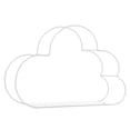thumbnail image 1 of relayinert Cloud Shape Wall Storage Unit Industrial Style Metal Wire Shelf Rack Shelves white, 1 of 6