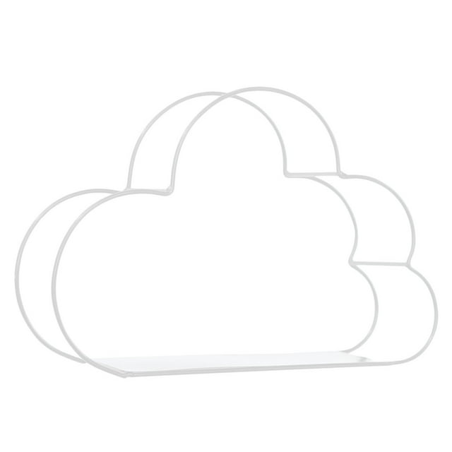 relayinert Cloud Shape Wall Storage Unit Industrial Style Metal Wire Shelf Rack Shelves white