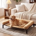 thumbnail image 1 of Cama elevada para perro, cama elevada para perros de gran tamaño, cuna portátil de refrigeración para mascotas con malla transpirable y lavable, hamaca para mascotas de interior y exterior con, 1 of 3