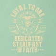 thumbnail image 6 of Wild Bobby, Loyal To One Dedicated Steadfast In Faith | Religious Bible Verse John 14:6 Inspirational/Christian Women Slim Fit Junior Tee, Mint, Small, 6 of 6